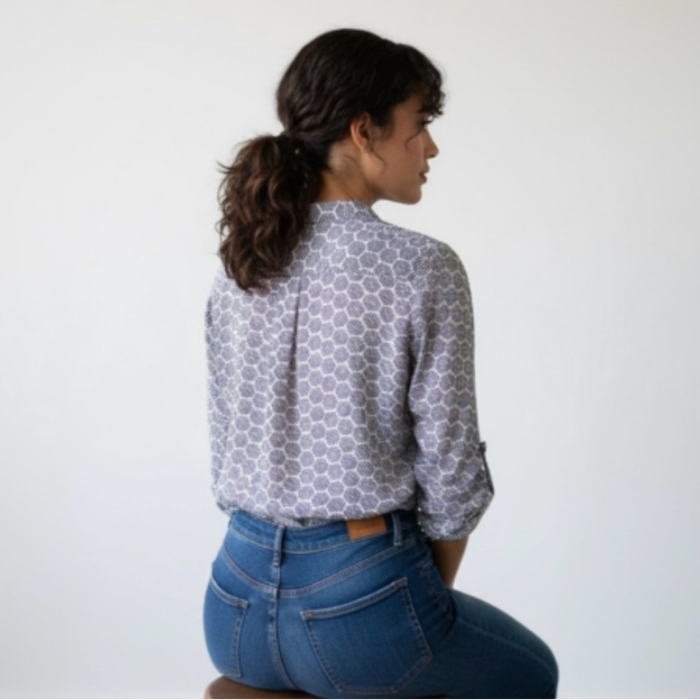 Halogen Geo Pattern Tunic - Picture 4 of 16